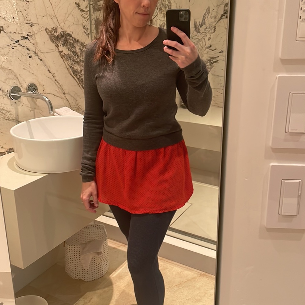 Gently Used Anthropologie sweater blouse Medium. Anthracite sweater